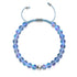 Sapphire | Silver | Mermaid Glass Macrame Bead Bracelet