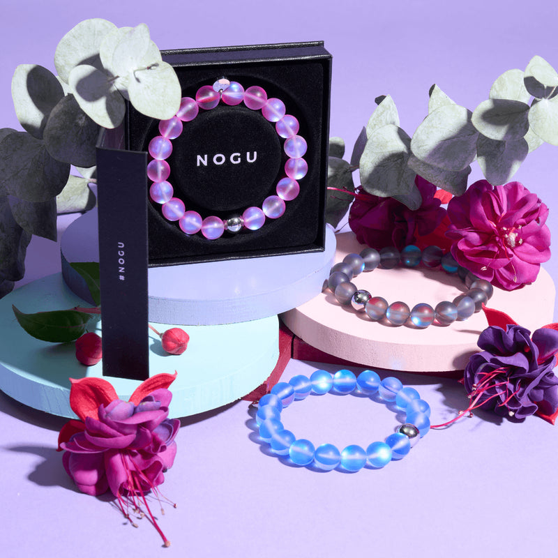 Sapphire | Silver | Mermaid Glass Statement Bracelet