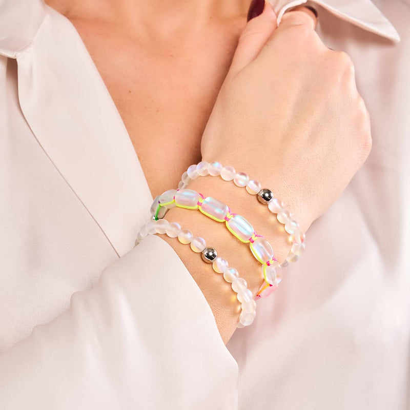 Spectrum | Mermaid Glass Pebble Macrame Bracelet