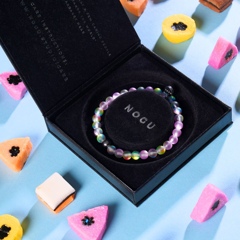 Unicorn Purple | Silver | Mermaid Glass Bead Bracelet