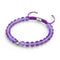 Violet | Silver | Mermaid Glass Macrame Bead Bracelet