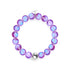 Violet | Silver | Mermaid Glass Statement Bracelet