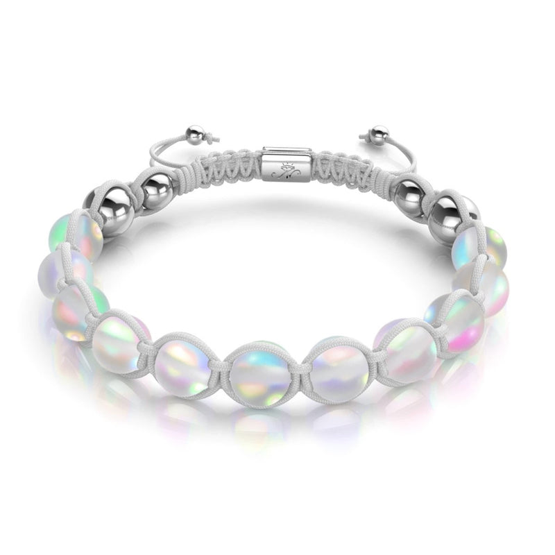 White | Rainbow White | Silver | Mermaid Glass Charmballa Bracelet