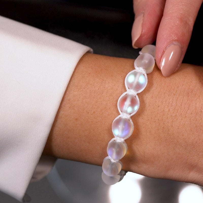 White | Rainbow White | Silver | Mermaid Glass Charmballa Bracelet