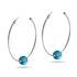 Aquamarine | Silver | Mermaid Glass Hoop Earrings