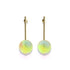 Canary | .925 Sterling Gold Vermeil | Mermaid Glass Drop Earrings
