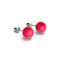 Dark Vermillion | .925 Sterling Silver | Mermaid Glass Stud Earrings