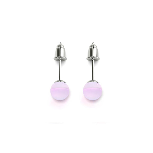 Lavender | .925 Sterling Silver | Mermaid Glass Mini Stud Earrings