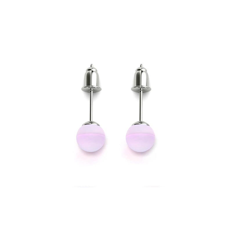 Lavender | .925 Sterling Silver | Mermaid Glass Mini Stud Earrings