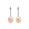 Peach | .925 Sterling Silver | Mermaid Glass Drop Earrings