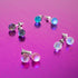 Pink | .925 Sterling Silver | Mermaid Glass Mini Stud Earrings