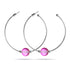 Pink | Silver | Mermaid Glass Hoop Earrings