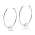Rainbow White | Silver | Mermaid Glass Hoop Earrings