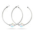 Rainbow White | Silver | Mermaid Glass Hoop Earrings