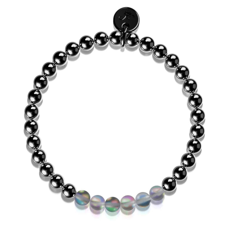Grey | Gunmetal | Mermaid Glass Expression Bracelet