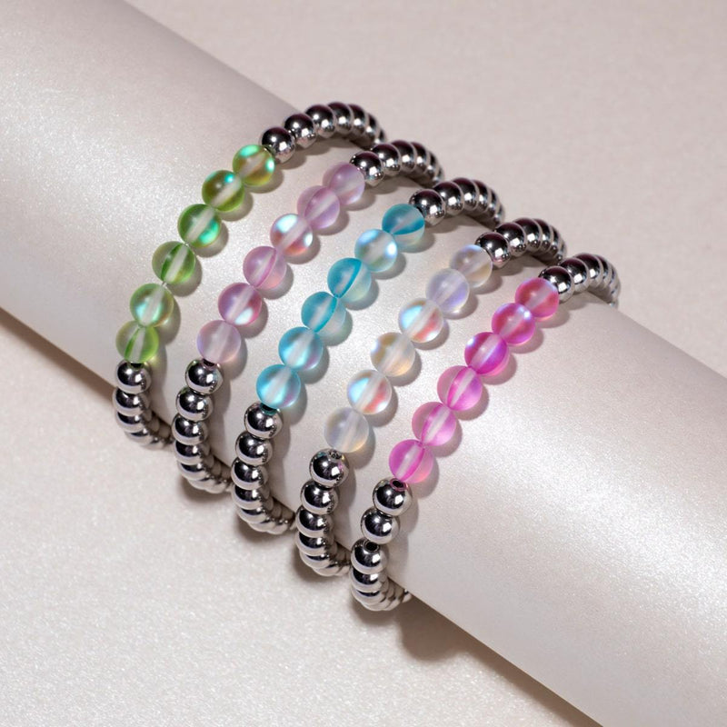 Pink | Silver | Mermaid Glass Expression Bracelet