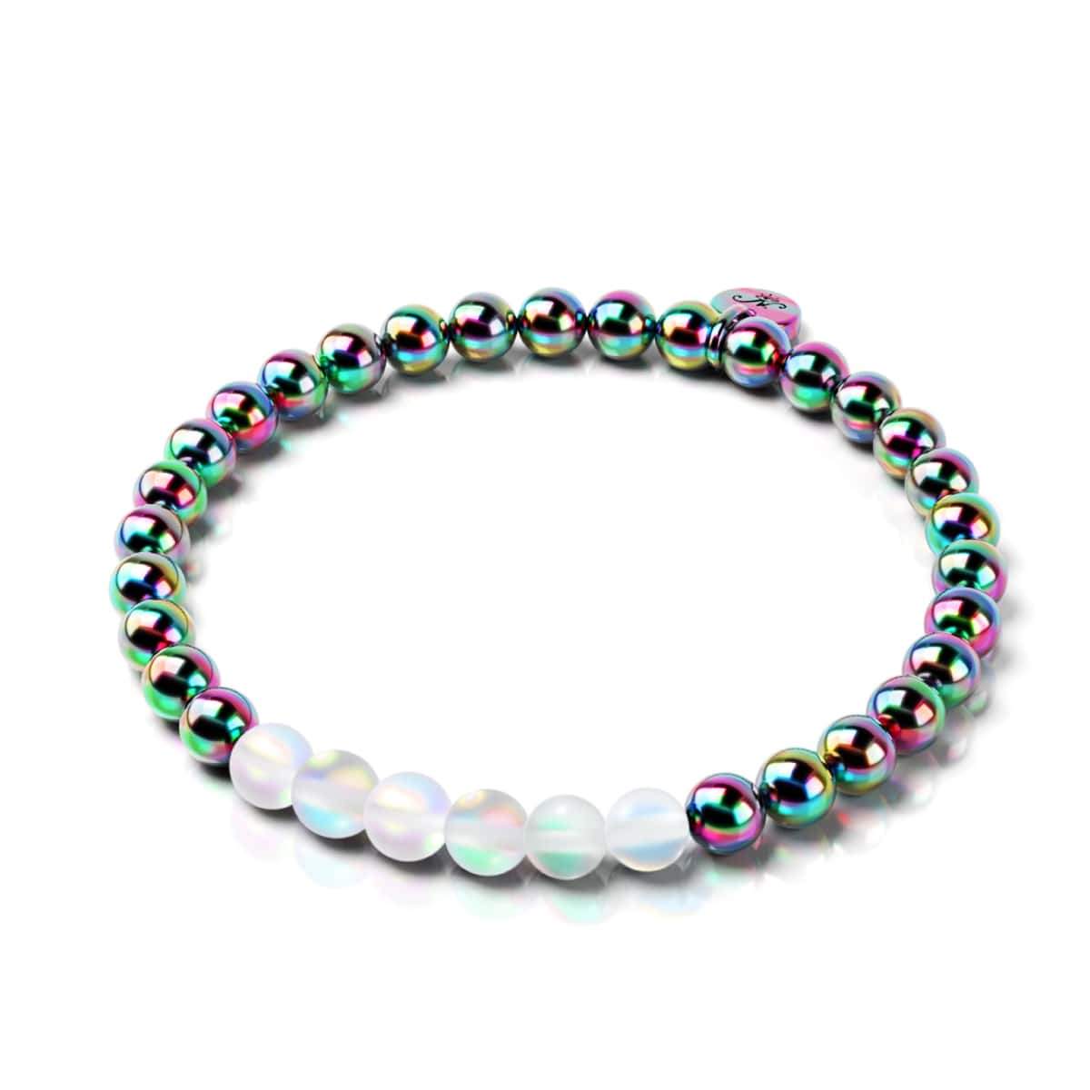 Rainbow White | Unicorn Silver | Mermaid Glass Expression Bracelet