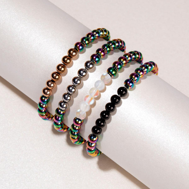 Rainbow White | Unicorn Silver | Mermaid Glass Expression Bracelet