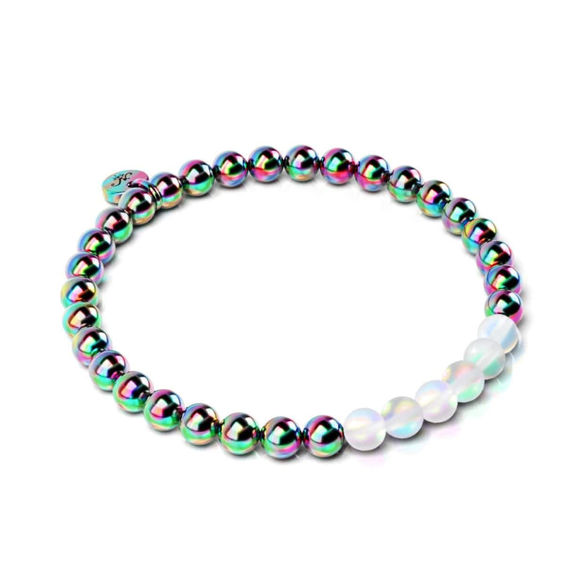 Rainbow White | Unicorn Silver | Mermaid Glass Expression Bracelet