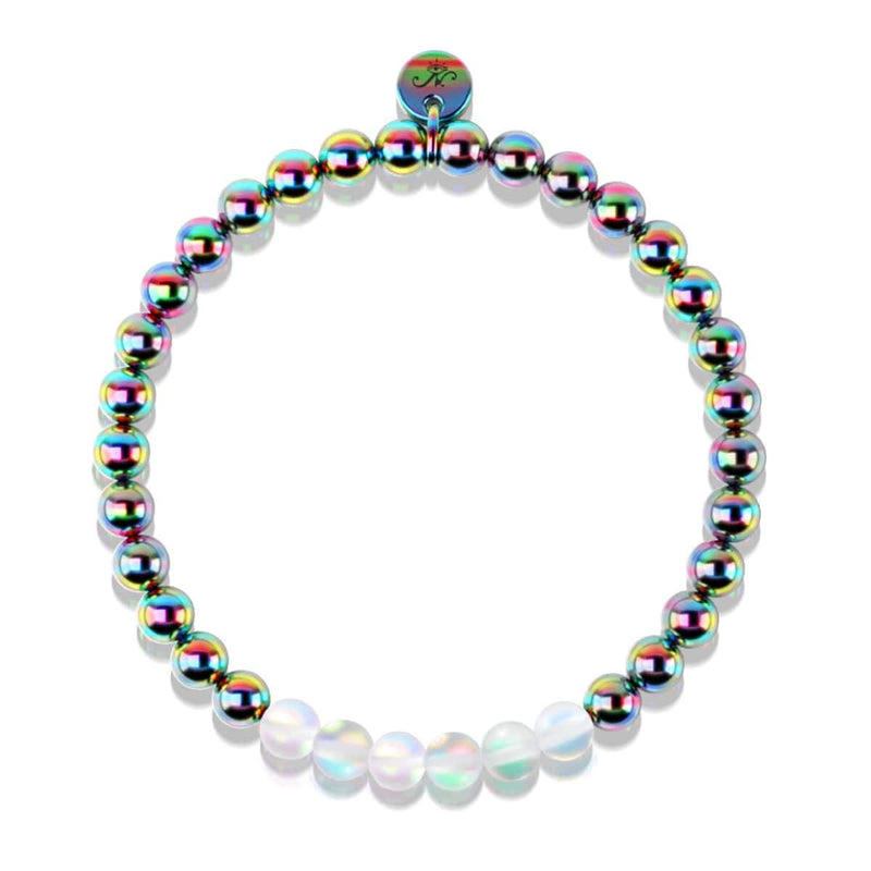 Rainbow White | Unicorn Silver | Mermaid Glass Expression Bracelet