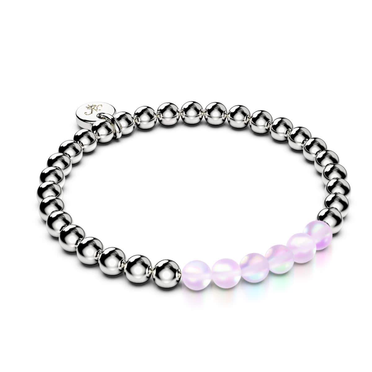Violet | Silver | Mermaid Glass Expression Bracelet