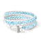 Aquamarine | Mermaid Glass | White Linen Wrap Bracelet