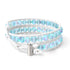 Aquamarine | Mermaid Glass | White Linen Wrap Bracelet