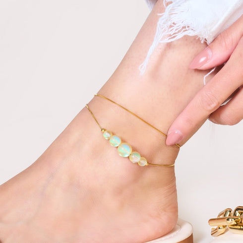 Canary | Gold Vermeil | Mermaid Glass Infinity Clasp Necklace