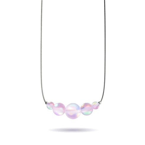 Lavender | .925 Sterling Silver | Mermaid Glass Infinity Clasp Necklace