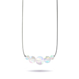 Rainbow White | .925 Sterling Silver | Mermaid Glass Infinity Clasp Necklace