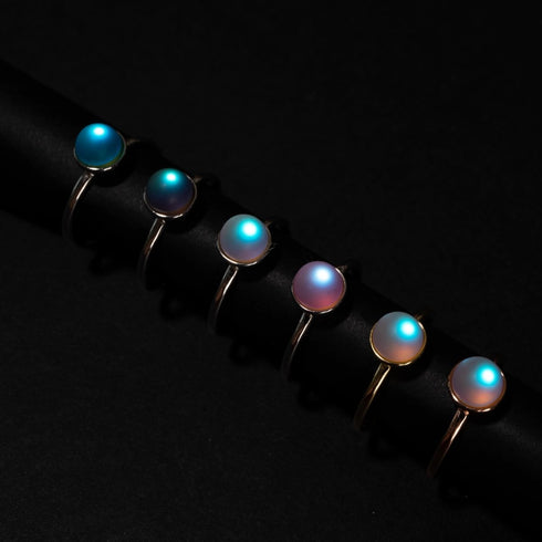 Rainbow White | .925 Sterling Silver | Mermaid Glass Ring