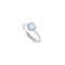 Rainbow White | .925 Sterling Silver | Mermaid Glass Ring