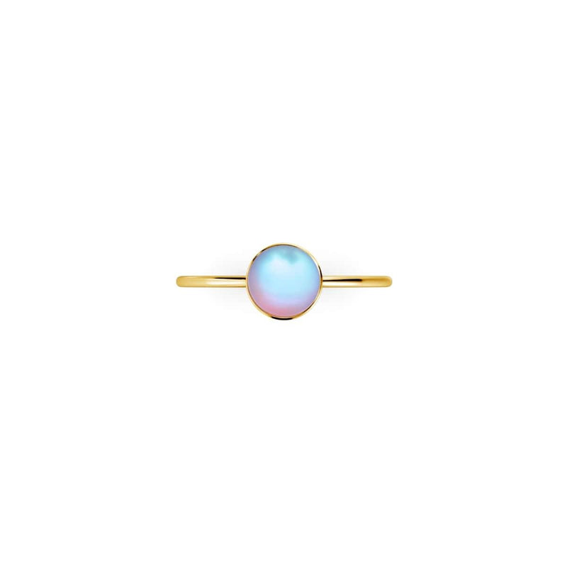 Rainbow White | Gold Vermeil | Mermaid Glass Ring