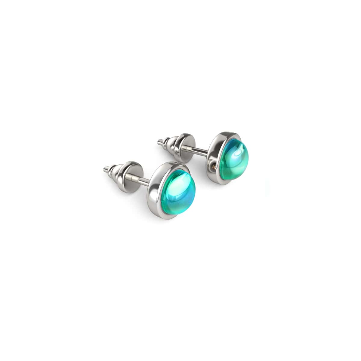 Chromata | 6mm Mood Stone Cabuchon Earrings