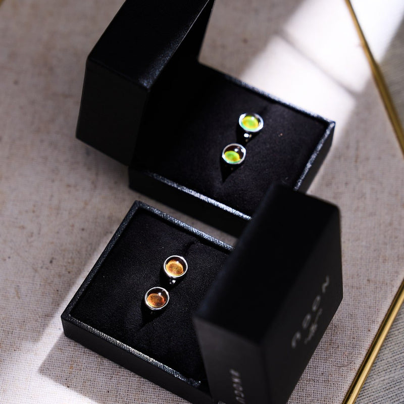 Chromata | 6mm Mood Stone Cabuchon Earrings