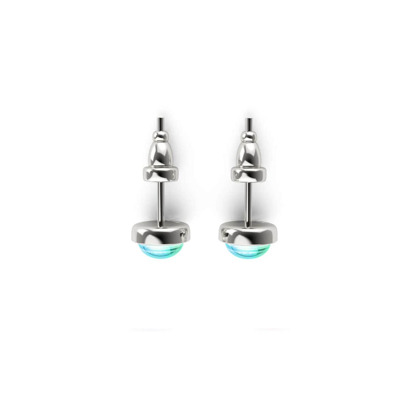 Chromata | 6mm Mood Stone Cabuchon Earrings