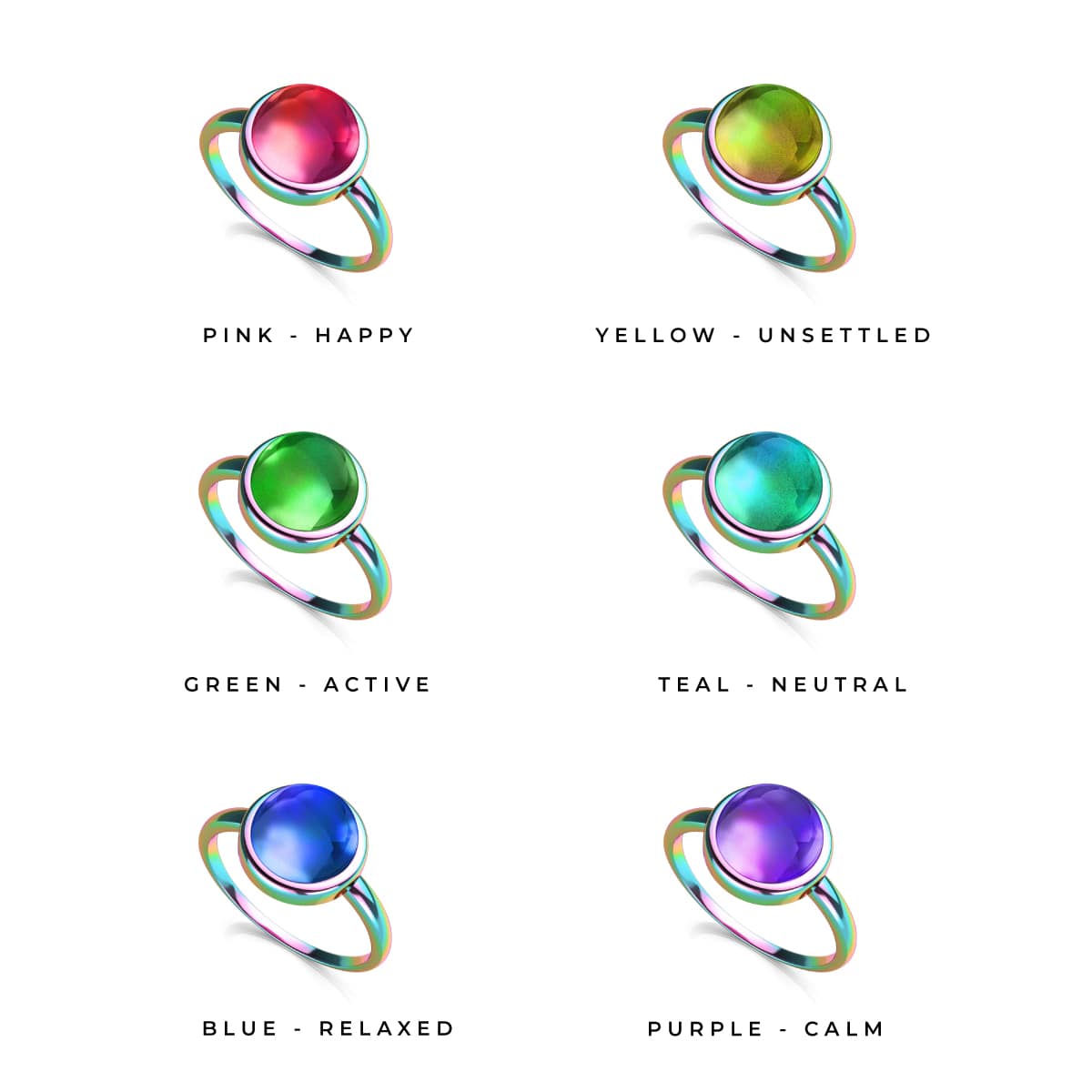 Chromata | Unicorn Silver | Mood Stone Ring
