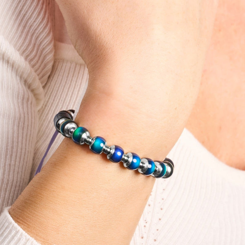 Chromata | Silver x Lilac | Mood Stone Charm Bracelet