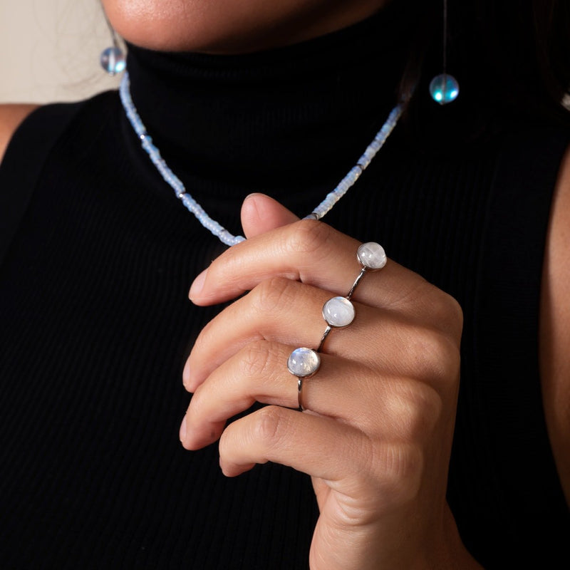 Rainbow Moonstone | .925 Sterling Silver | Ring