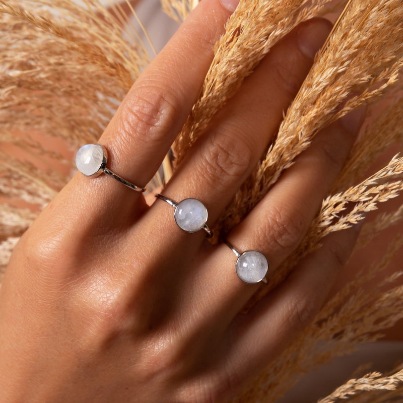 Rainbow Moonstone | .925 Sterling Silver | Ring