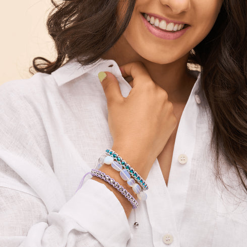 Opal Moonstone x .925 Sterling Silver | Pebble Bracelet