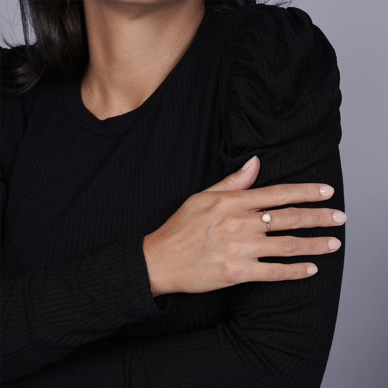 Rose Gold Vermeil | Natural Pearl Ring