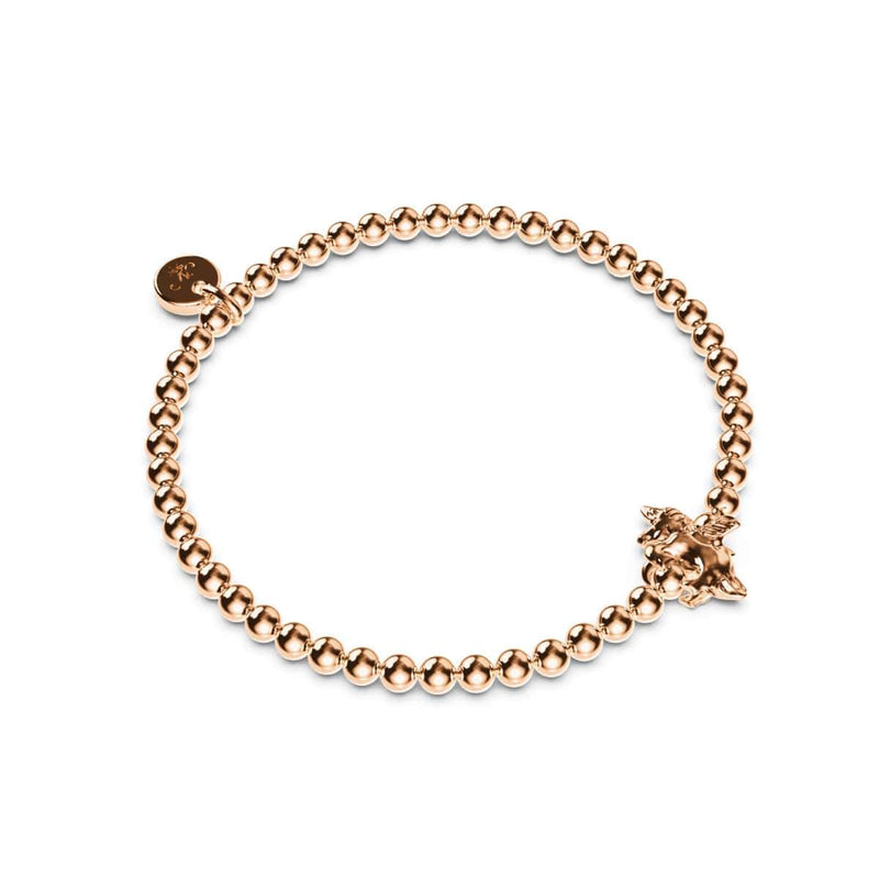 Pegasus | 18k Rose Gold | Winged Unicorn Charm Bracelet