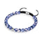 Picasso Porcelain Macrame Bracelet | Cobalt and Cream
