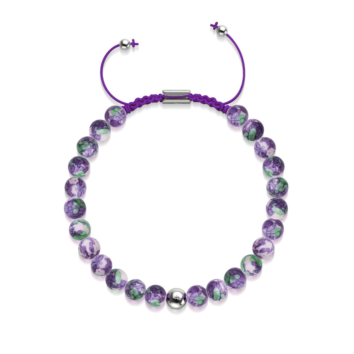 Picasso Porcelain Macrame Bracelet | Grape