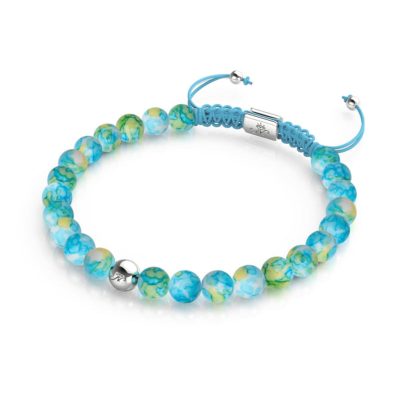 Picasso Porcelain Macrame Bracelet | Lemon Sky