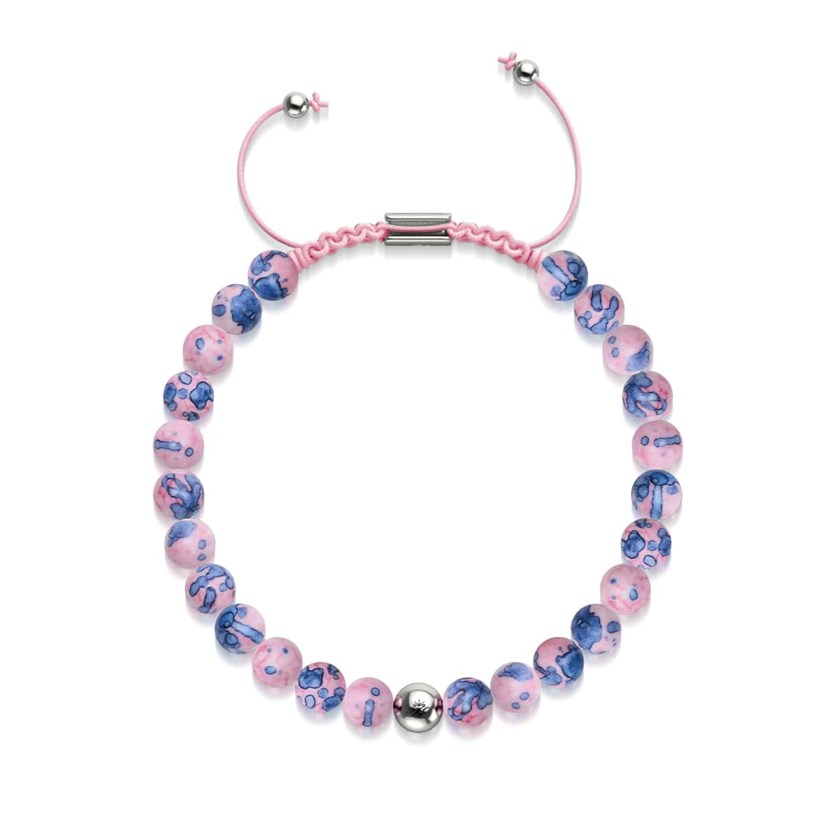 Picasso Porcelain Macrame Bracelet | Piglet Blue