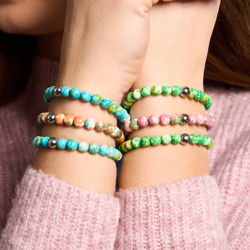 Picasso Porcelain Macrame Bracelet | Rusted Teal