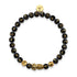 Mini Pixiu Feng Shui Bracelet | CARBON Element | Black Agate x 18k Gold