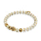 Mini Pixiu Feng Shui Bracelet | GOLD Element | White Agate x 18k Gold